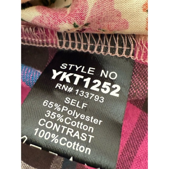 POL Floral Patchwork Pink Waffle Hoodie Full Zip Oversized Womens Small Boho - Picture 11 of 11